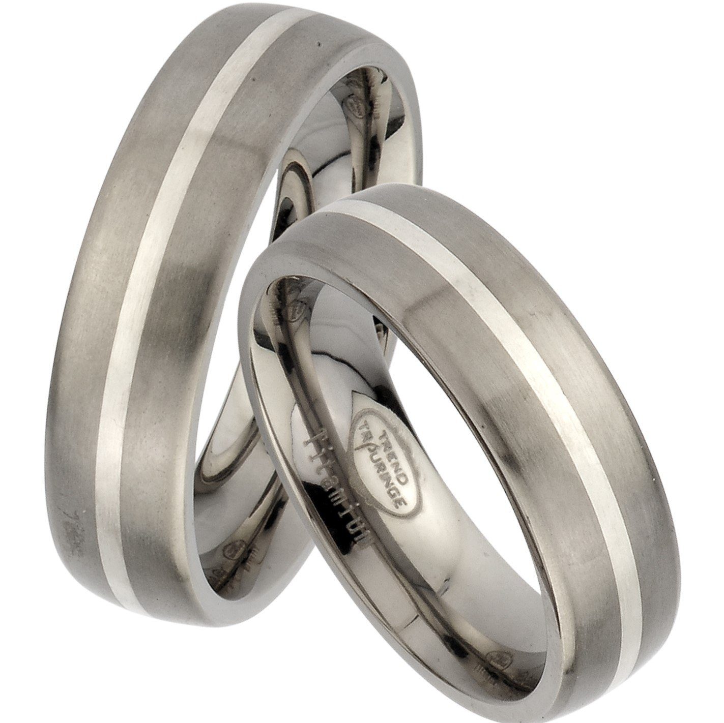 Titan Eheringe JT15 Silber & Trauring Trauringe123 Hochzeitsringe Verlobungsringe Partnerringe, Trauringe