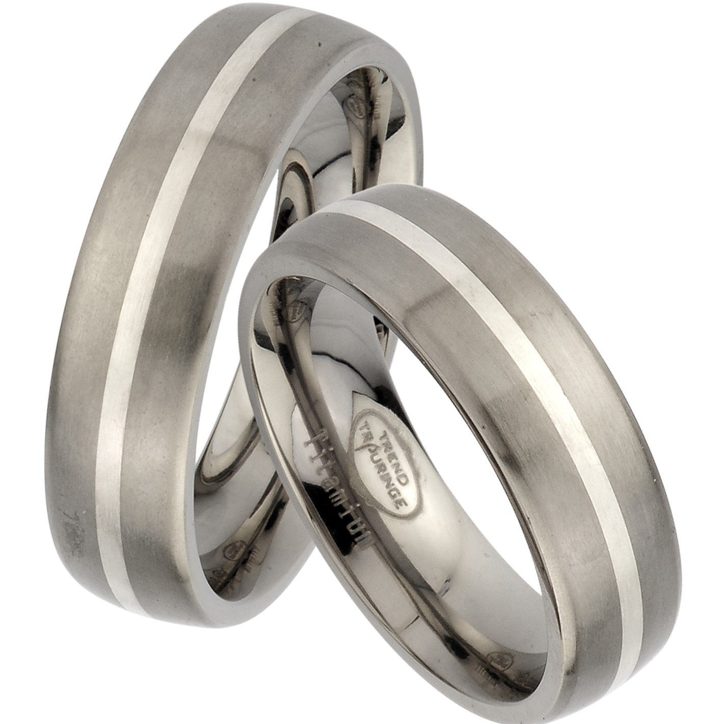 Trauringe123 Trauring Titan & Silber Hochzeitsringe Verlobungsringe Traurin günstig online kaufen