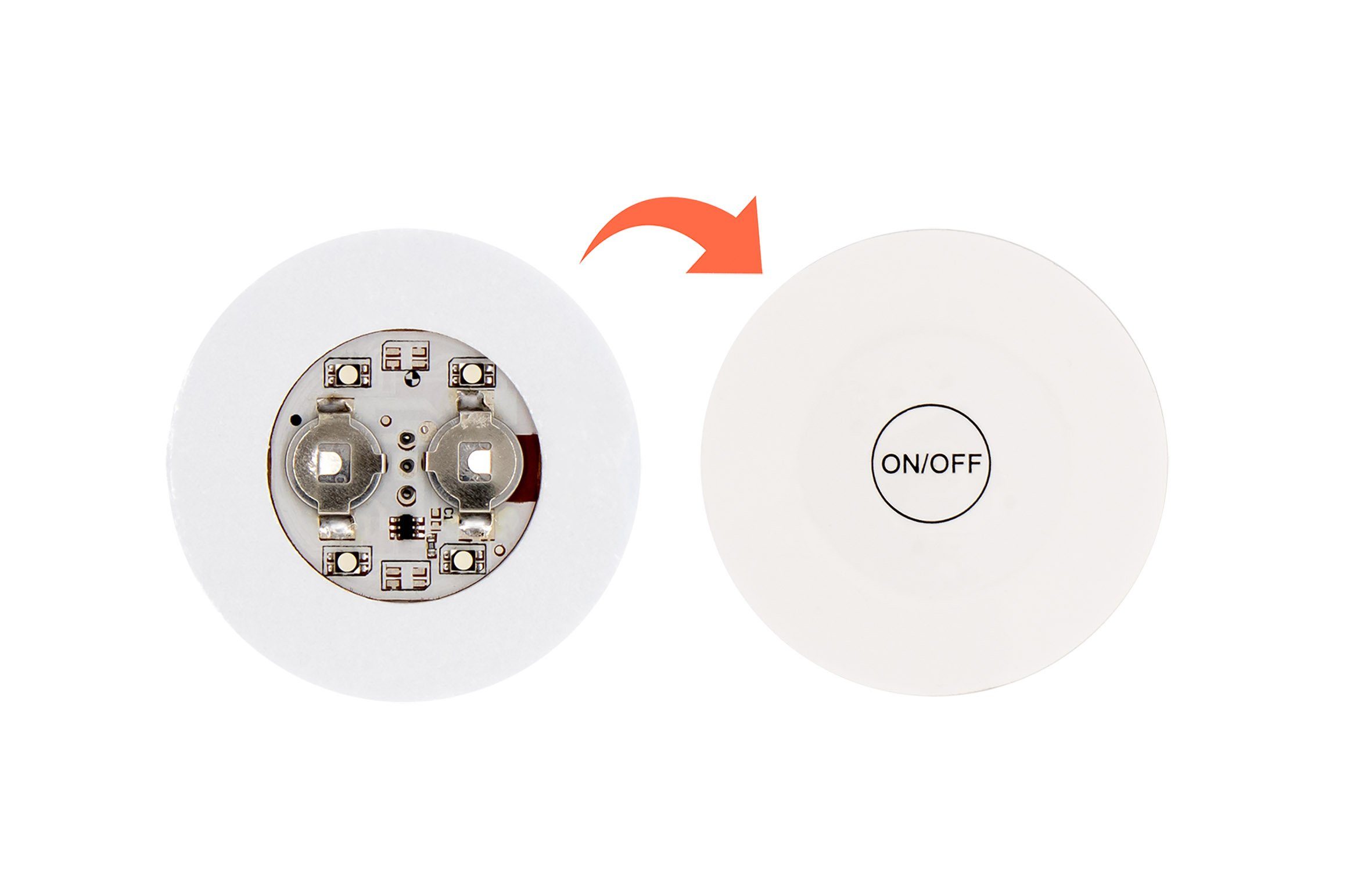Spetebo LED Dekolicht Selbstklebendes Flaschenlicht 5er Set je 6 cm, Farbwechsel, LED, kalt weiß, bunt mit Farbwechsel - LED Leuchtsticker für Flaschen