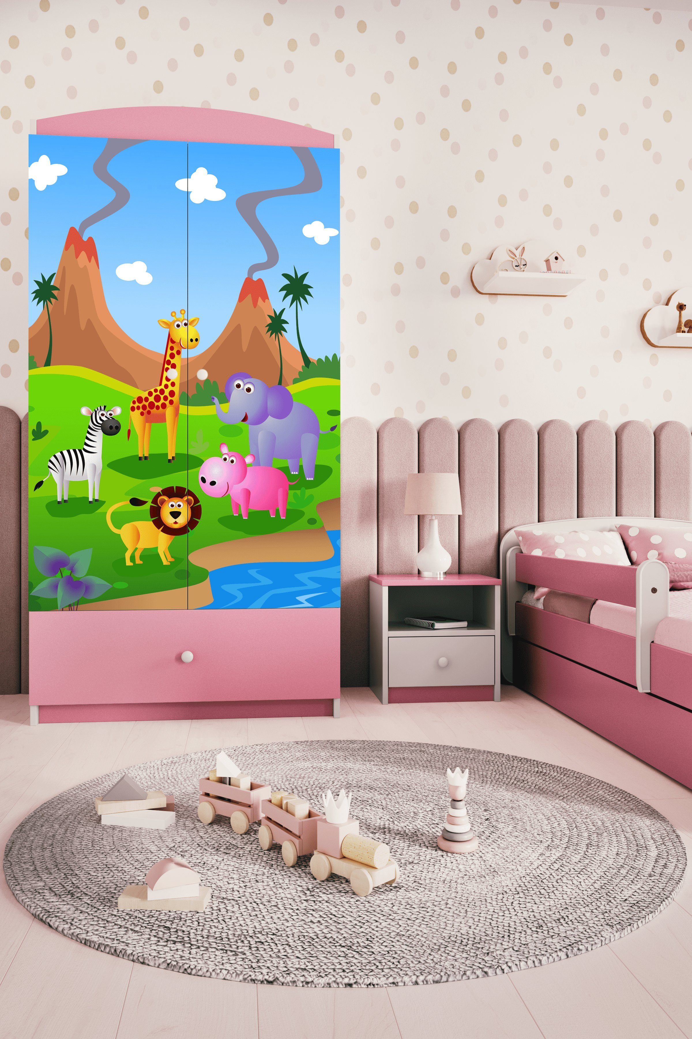 Bjird Kinderkleiderschrank Kleiderschrank Babydreams (4 Einlegeböden günstig online kaufen