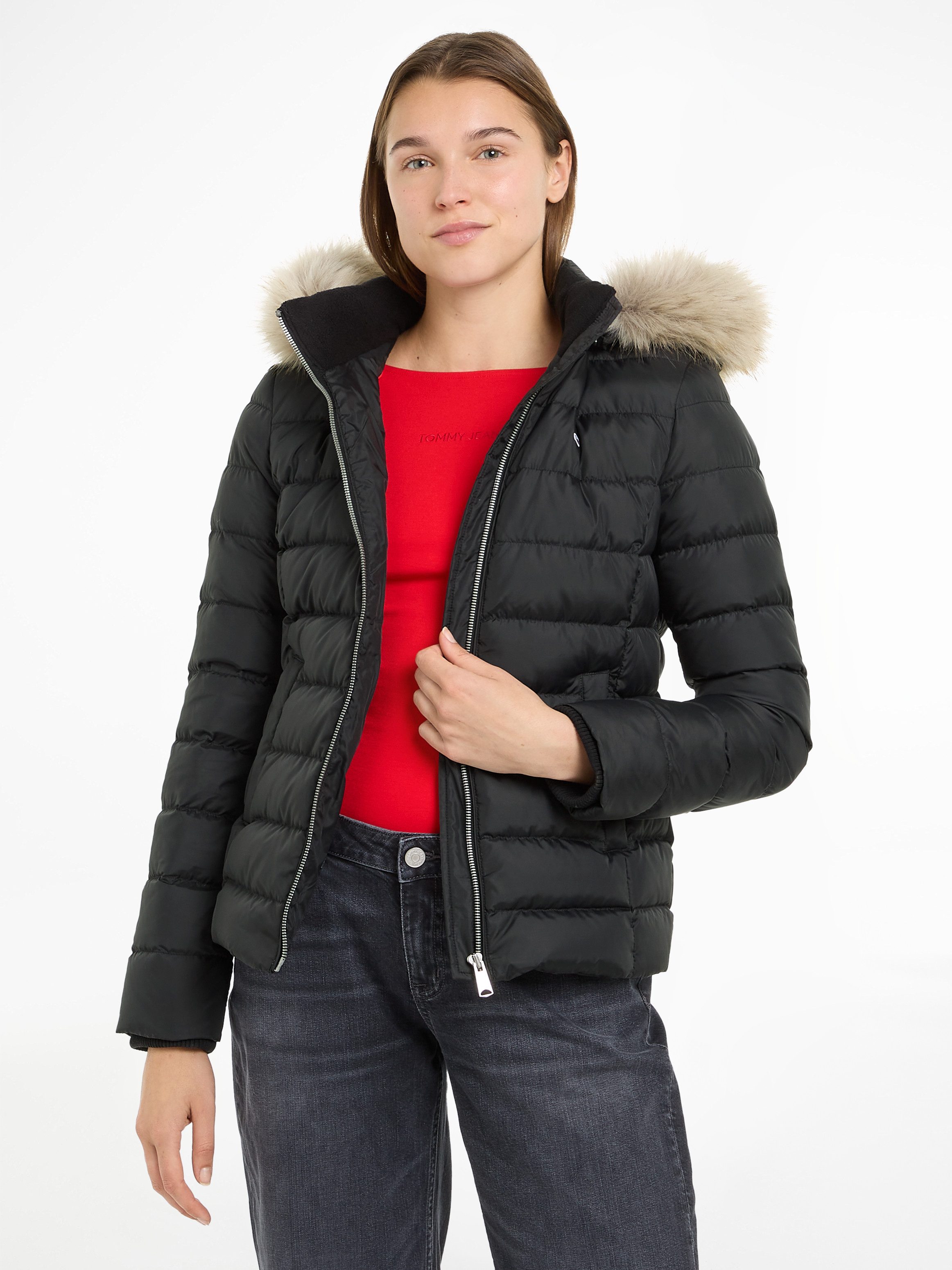 Tommy Jeans Curve Steppjacke TJW BASIC HOODED DOWN JACKET EXT in Großen Grö günstig online kaufen
