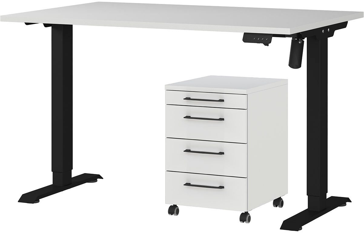 GERMANIA Büromöbel-Set Profi 3.0, Büromöbel-Set bestehend aus Schreibtisch und Rollcontainer