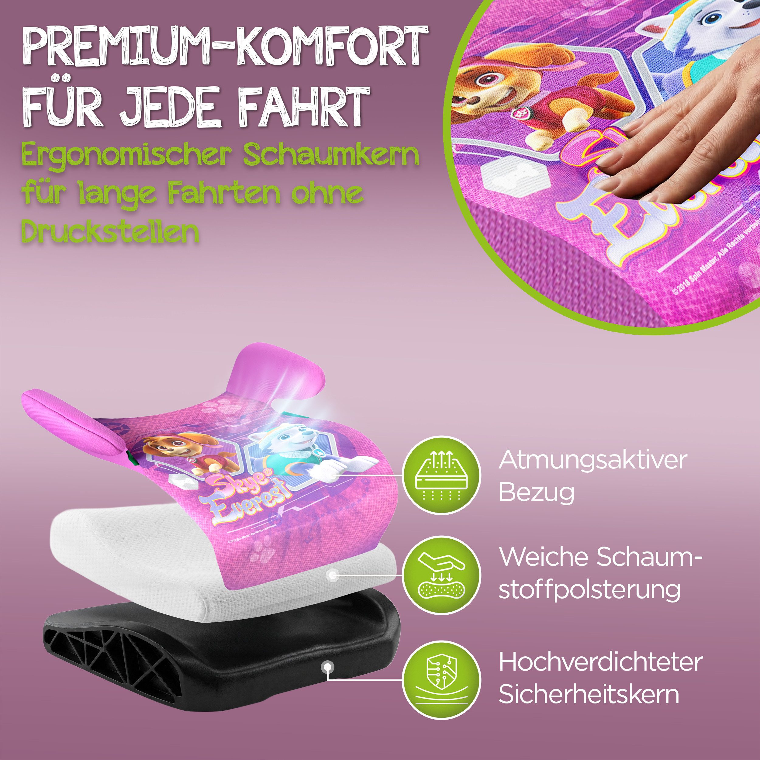 HiTS4KiDS Kindersitzerhöhung Paw Patrol Skye & Everest – Bild 4 von 5