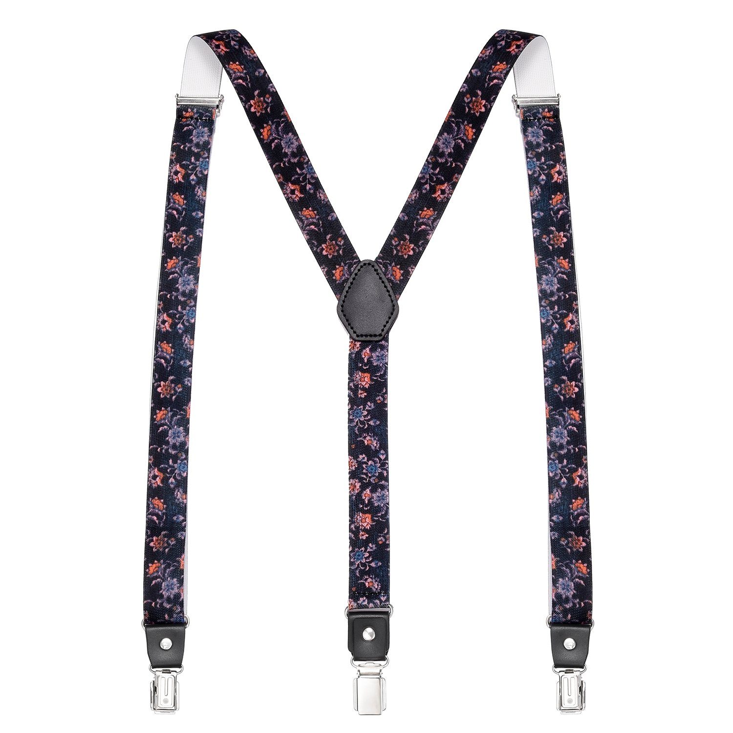 DonDon Hosenträger DonDon® Herren Hosenträger schmal 2,5 cm 3 Clips in Y-Form elastisch (1-St) Y-Form, verstellbar mit Clipverschluß, elastisch, schmal 2.5 cm