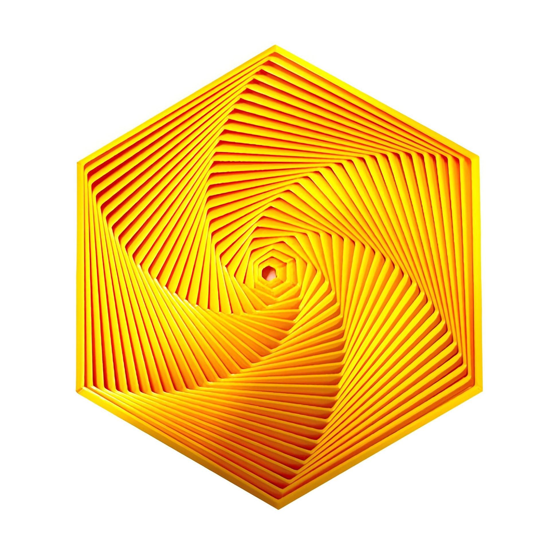 Bextcok Lernspielzeug Fraktales Fidget-Hexagon, Stressabbau-Spirale für Erwachsene (1-St), Sensorisches Spielzeug, Stressabbau-Spielzeug