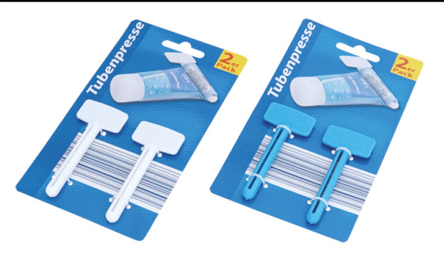 Global Partner Tubenquetscher Tubenpresse, 2er Set (2 St), Kunststoff, Tubenpresse Tubenquetscher Zahnpastatubenpresse
