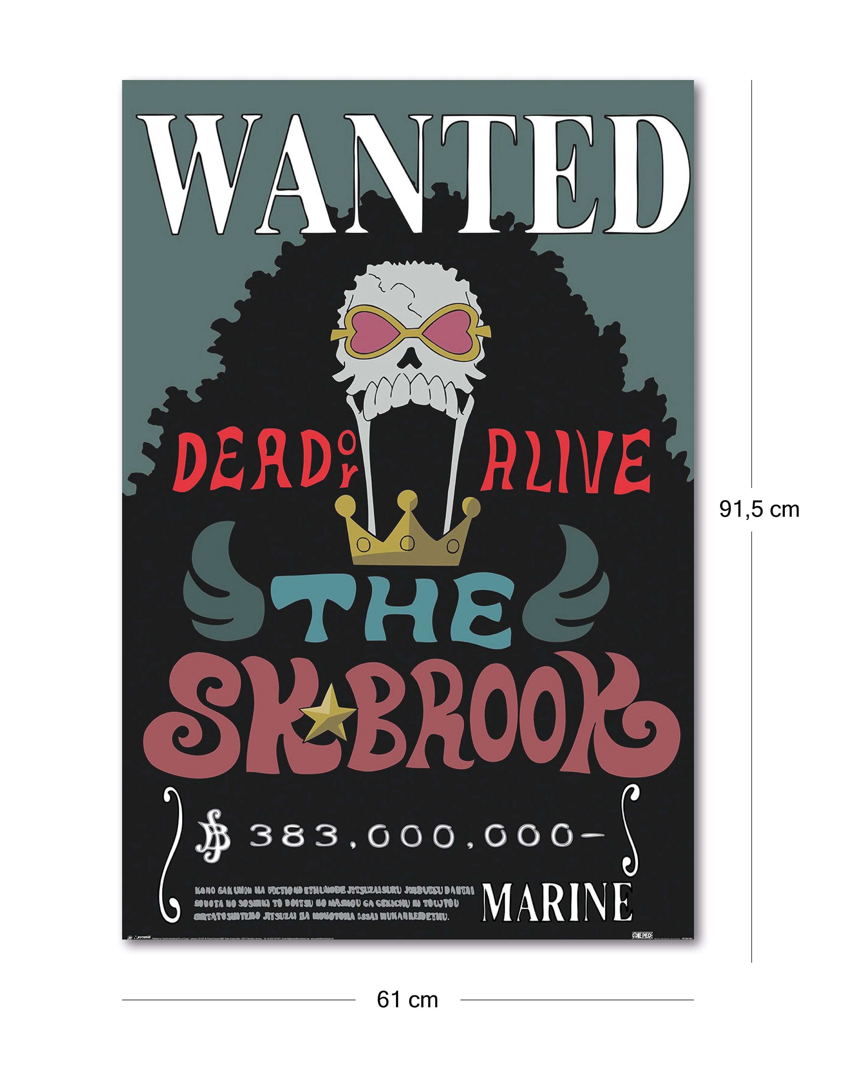 PYRAMID Poster One Piece Poster Wanted Brook 61 x 91,5 cm