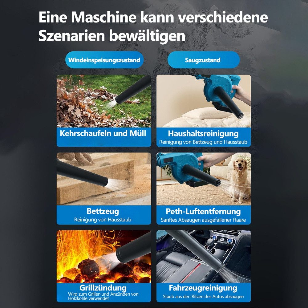 PODOFO Akku-Gebläse Akku-Gebläse Laubbläser 2-in-1 Mini-Laubbläser günstig online kaufen