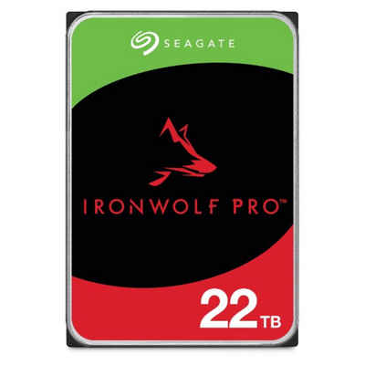 Seagate Seagate Ironwolf Pro NAS-Festplatte 22 TB 512 MB HDD-NAS-Festplatte (22 TB) 3,5"" 285 MB/S Lesegeschwindigkeit, 3 Jahre Rescue Data Recovery Services zur Datenwiederherstellung