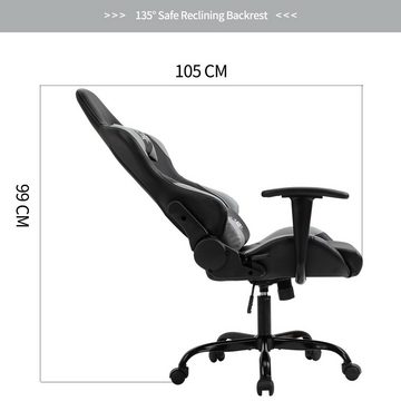 Sigtua Gaming-Stuhl (Set), Sigtua, Ergonomischer Gaming-Stuhl Höhenverstellbarer Bürostuhl aus Kunstleder