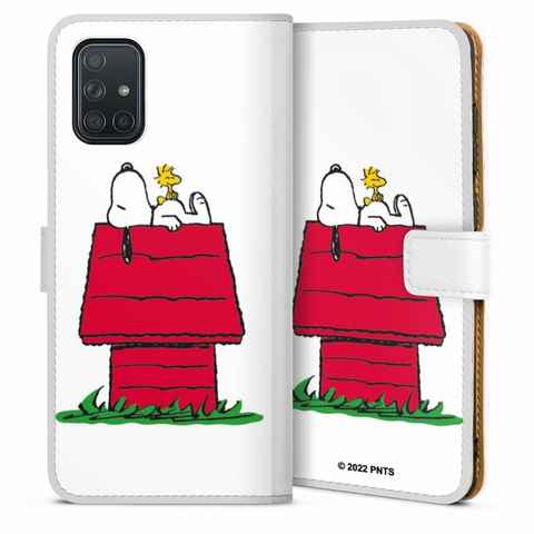 DeinDesign Handyhülle Snoopy Offizielles Lizenzprodukt Peanuts Snoopy and Woodstock Classic, Samsung Galaxy A71 Hülle Handy Flip Case Wallet Cover