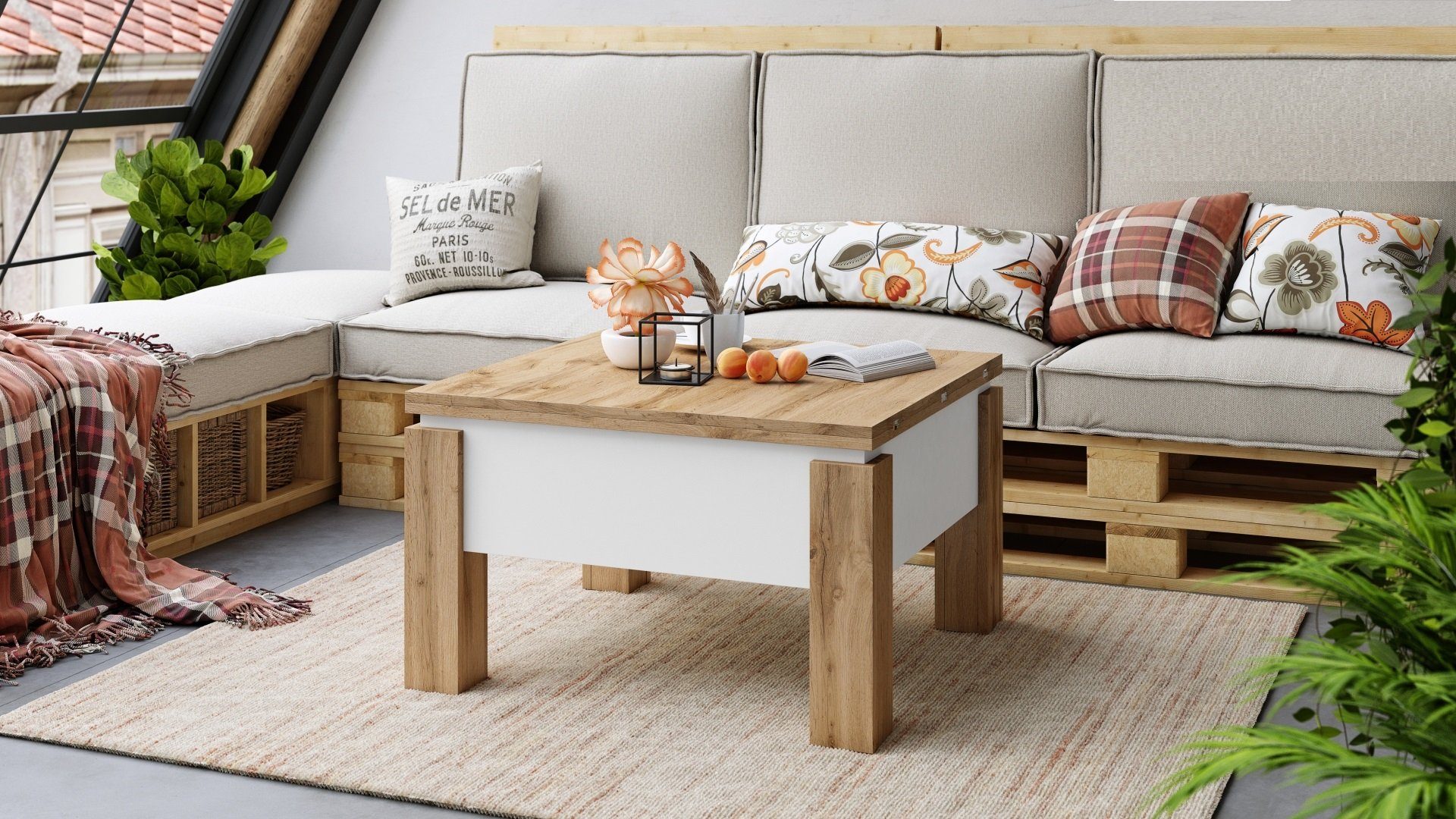 designimpex Couchtisch Design Oslo Tisch höhenverstellbar günstig online kaufen