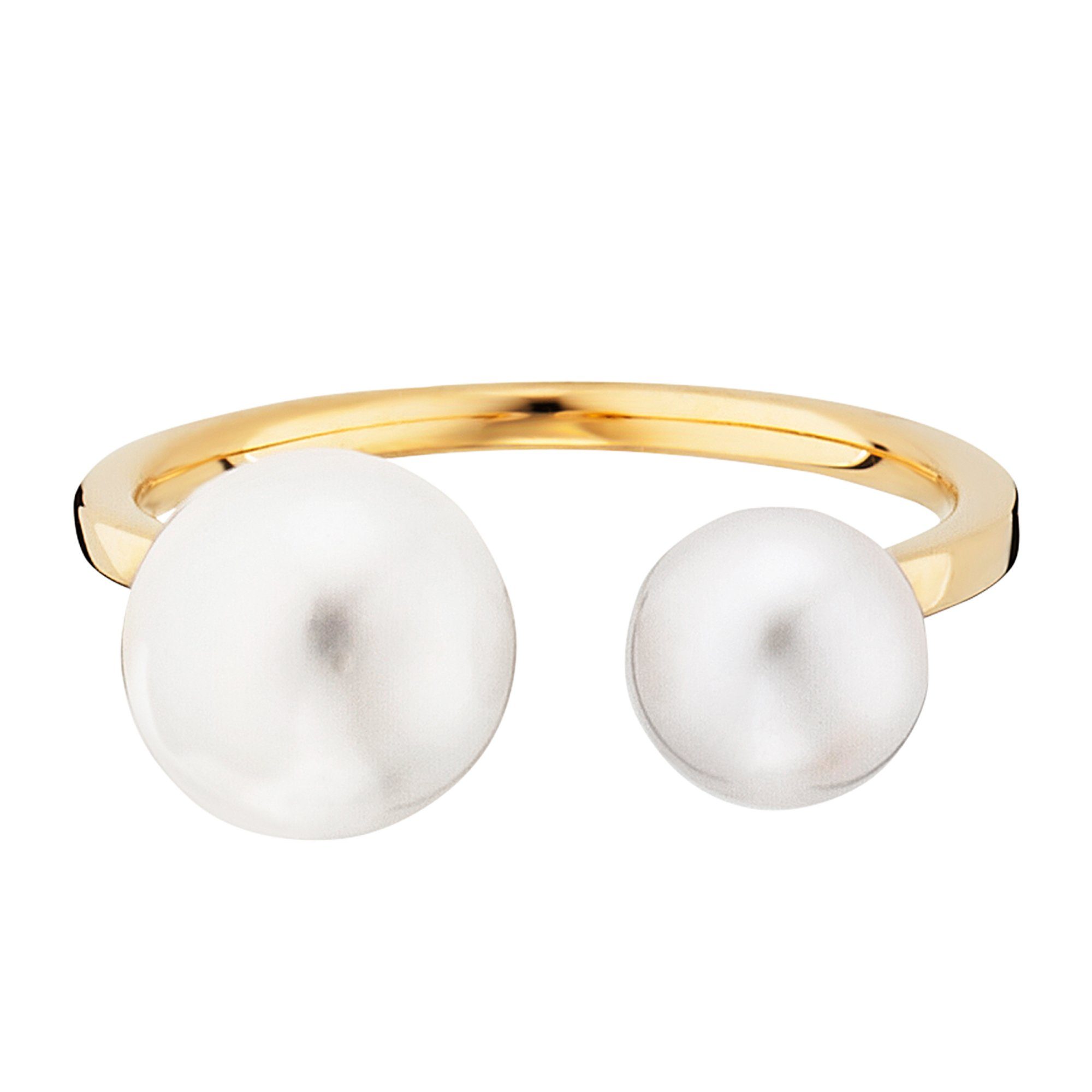 CAÏ Ring »925/- Sterling Silber gelb vergoldet Perlen« online kaufen | OTTO