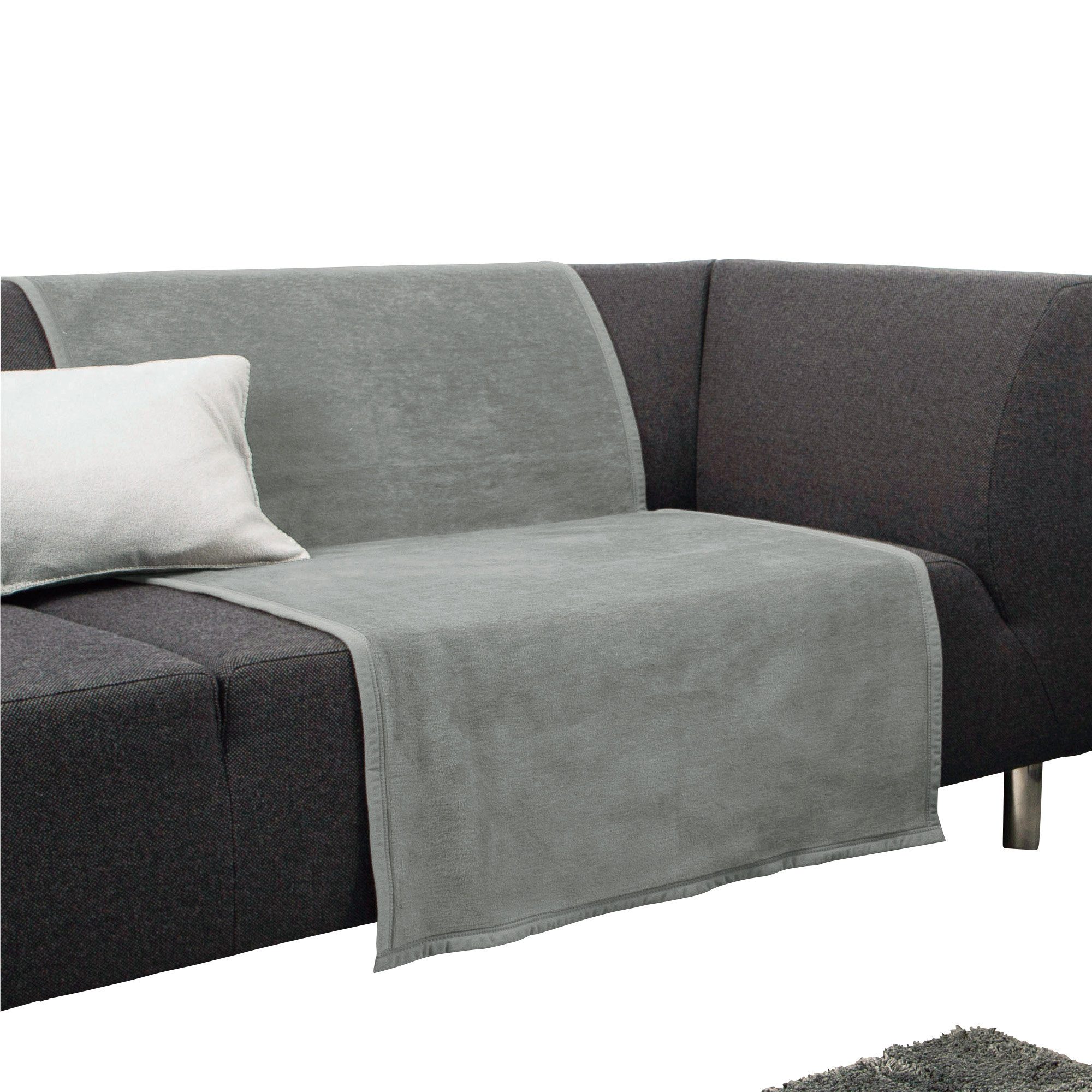 Erwin Müller Sofaläufer Sessel- und Sofaschoner "Triest", Baumwollmischung Uni