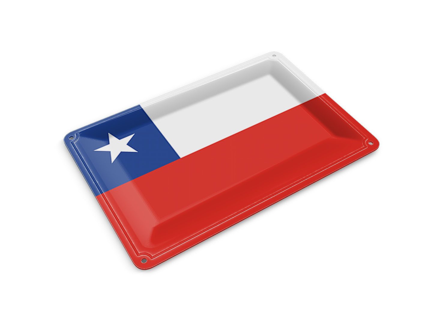 Femer GmbH Postkarte Flagge Chiles 14x10 cm Flag of Chile, unfrankiert