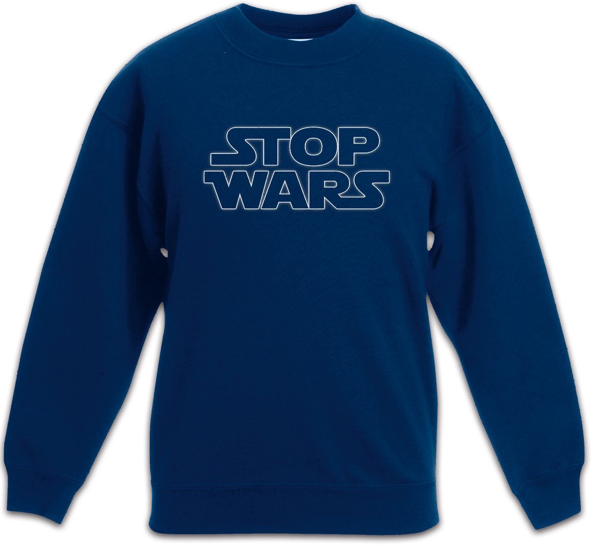 Sweatshirt Stop Wars Kinderpullover Against War Gegen Krieg Pazifismus Star