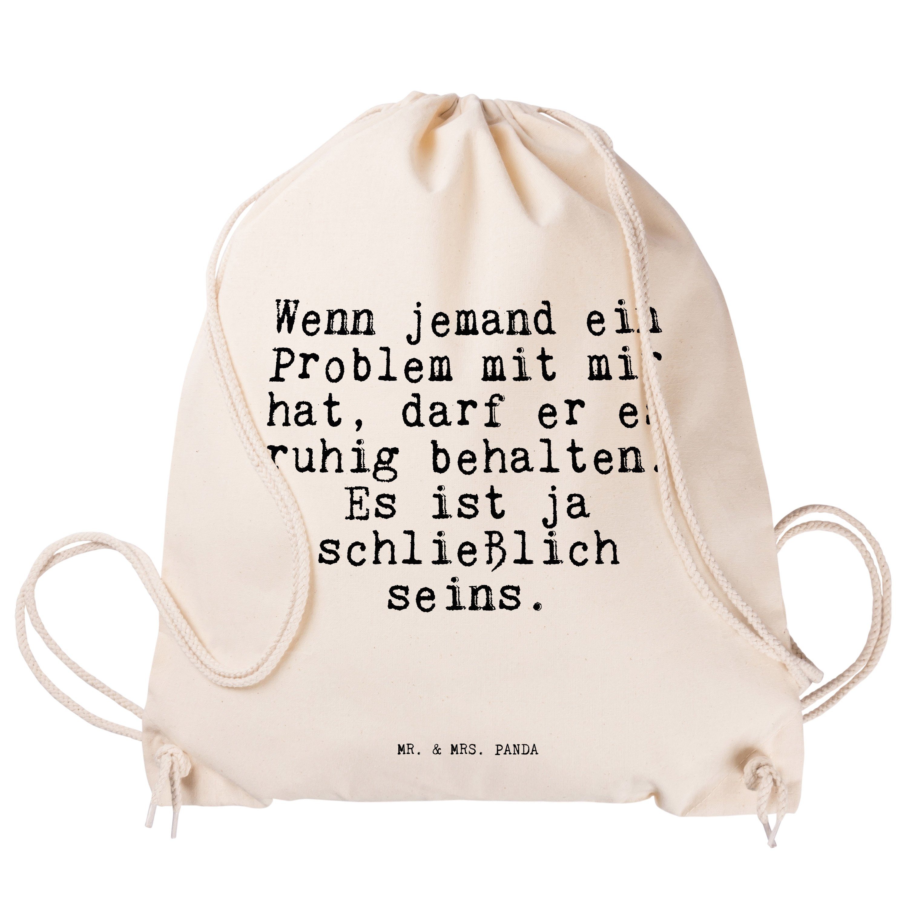 - Wenn Ta jemand (1-tlg) Sporttasche ein & Geschenk, Problem... Mr. Frau, - Mrs. Transparent Panda Beutel,