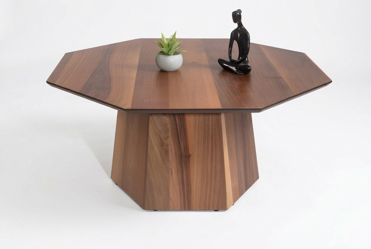 Xlmoebel Esstisch XLMOEBEL eleganter achteckiger Tisch aus dunklem Holz (Packung, 1-St., Achteckiger Tisch, 90 x 90 x 75 cm), Made in Europa