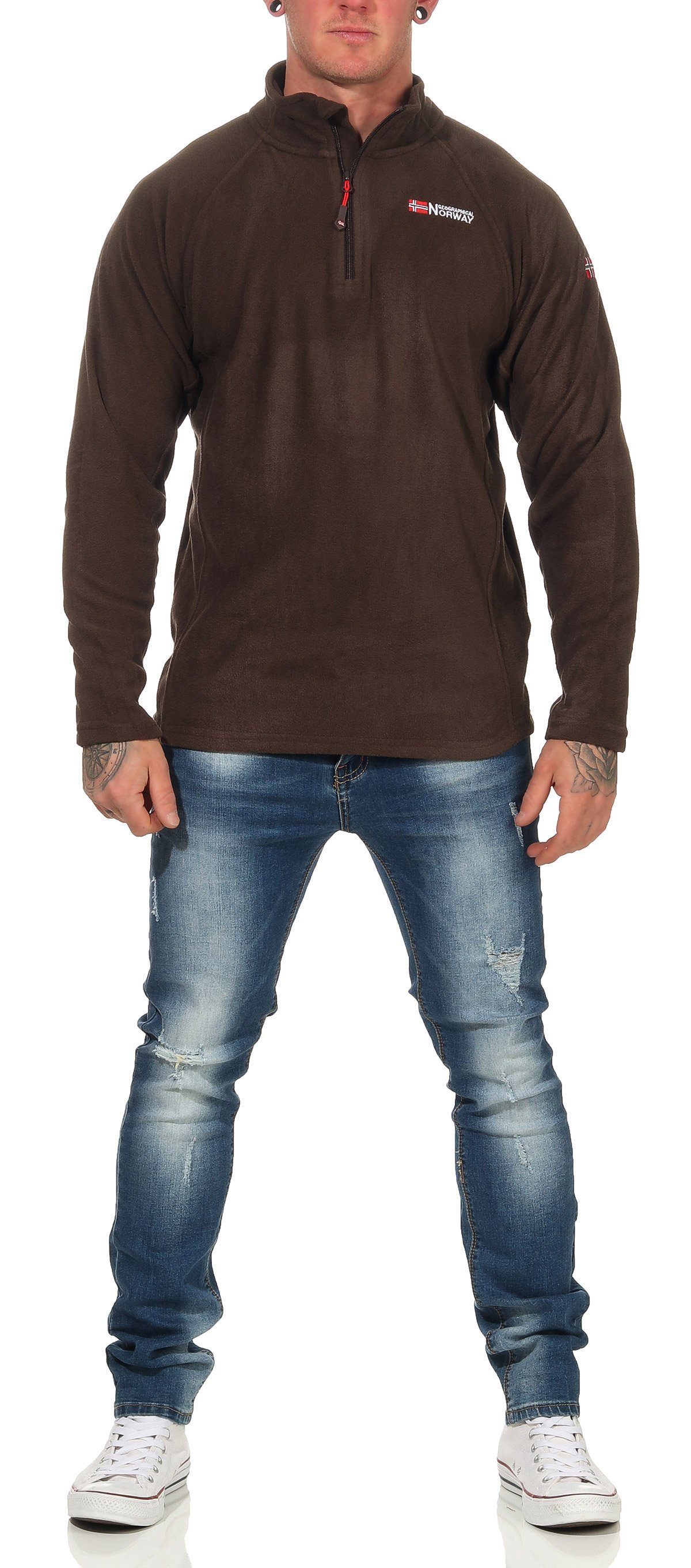Geographical Norway Fleecepullover Herren leichte Micro Fleece überzieh Pul günstig online kaufen