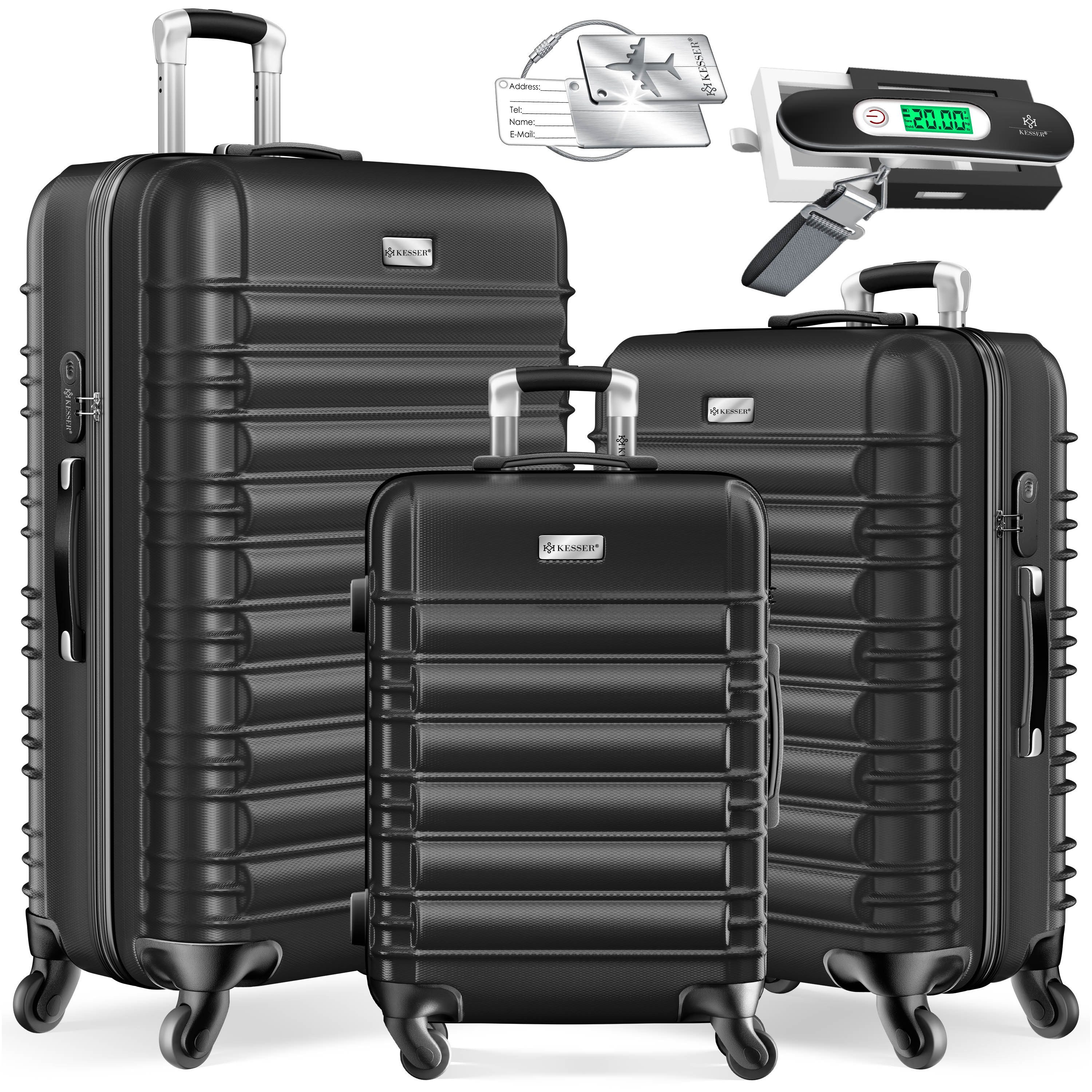 KESSER Kofferset, 4 Rollen, 3tlg. Hartschalenkofferset Hartschalenkoffer Reisekoffer Set
