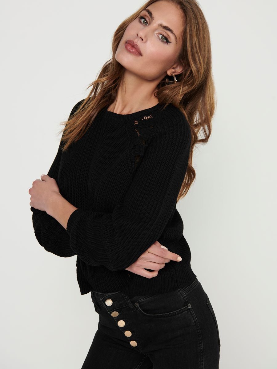 ONLY Strickpullover ONLMAGA L/S LACE PULLOVER KNT NOOS mit Spitze günstig online kaufen