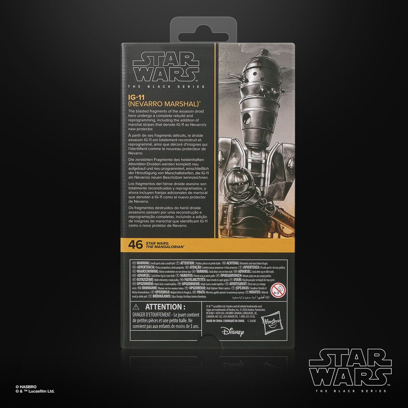 Hasbro Actionfigur Star Wars: The Mandalorian Black Series Actionfigur IG-11 (Nevarro Mar