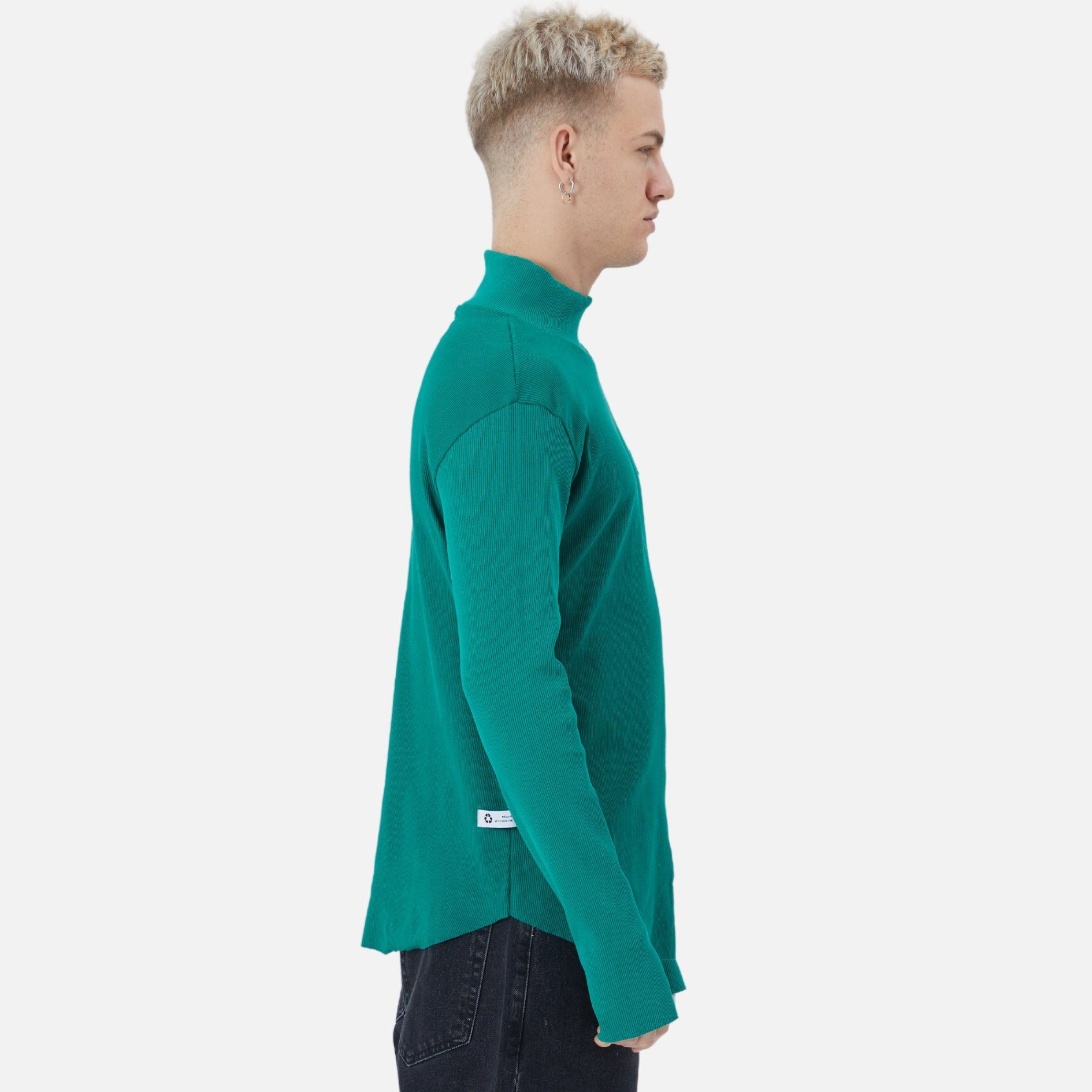 COFI Casuals Pullover Herren Fit Rundhals Sweatshirt Sweatshirt Grün Regular