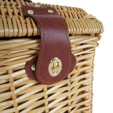 MCW Picknickkorb MCW-B23, Kühltasche und Picknickdecke mit Tragegriff