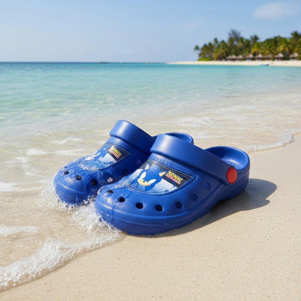 Sonic The Hedgehog Sonic The Hedgehog Kinder Jungen Clogs Sandalen Badeschuhe Clog Gr. 22 bis 32