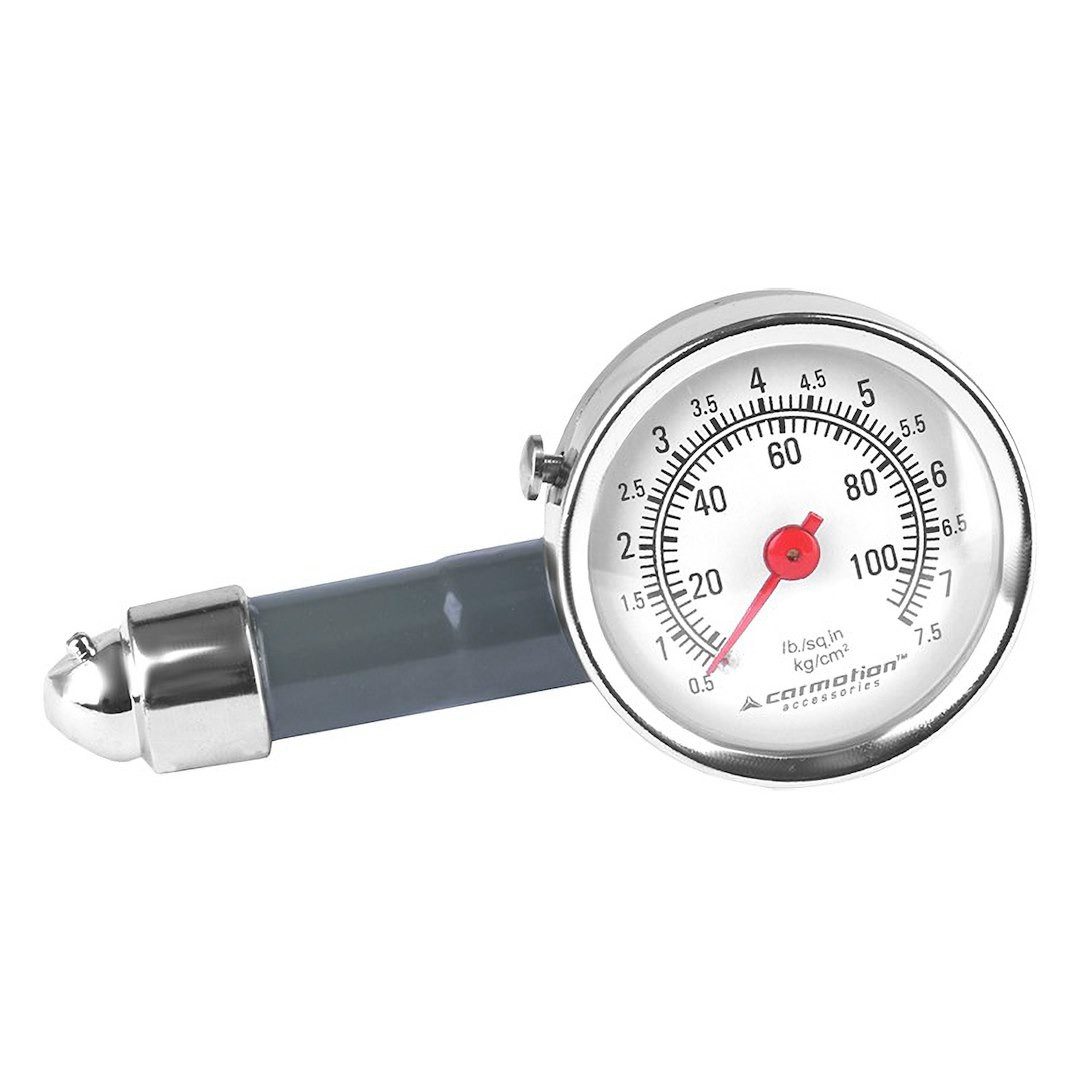 Carmotion Luftdruckmessgerät Manometer 7,5 BAR, Metall, Manometer 7,5 BAR, Metall