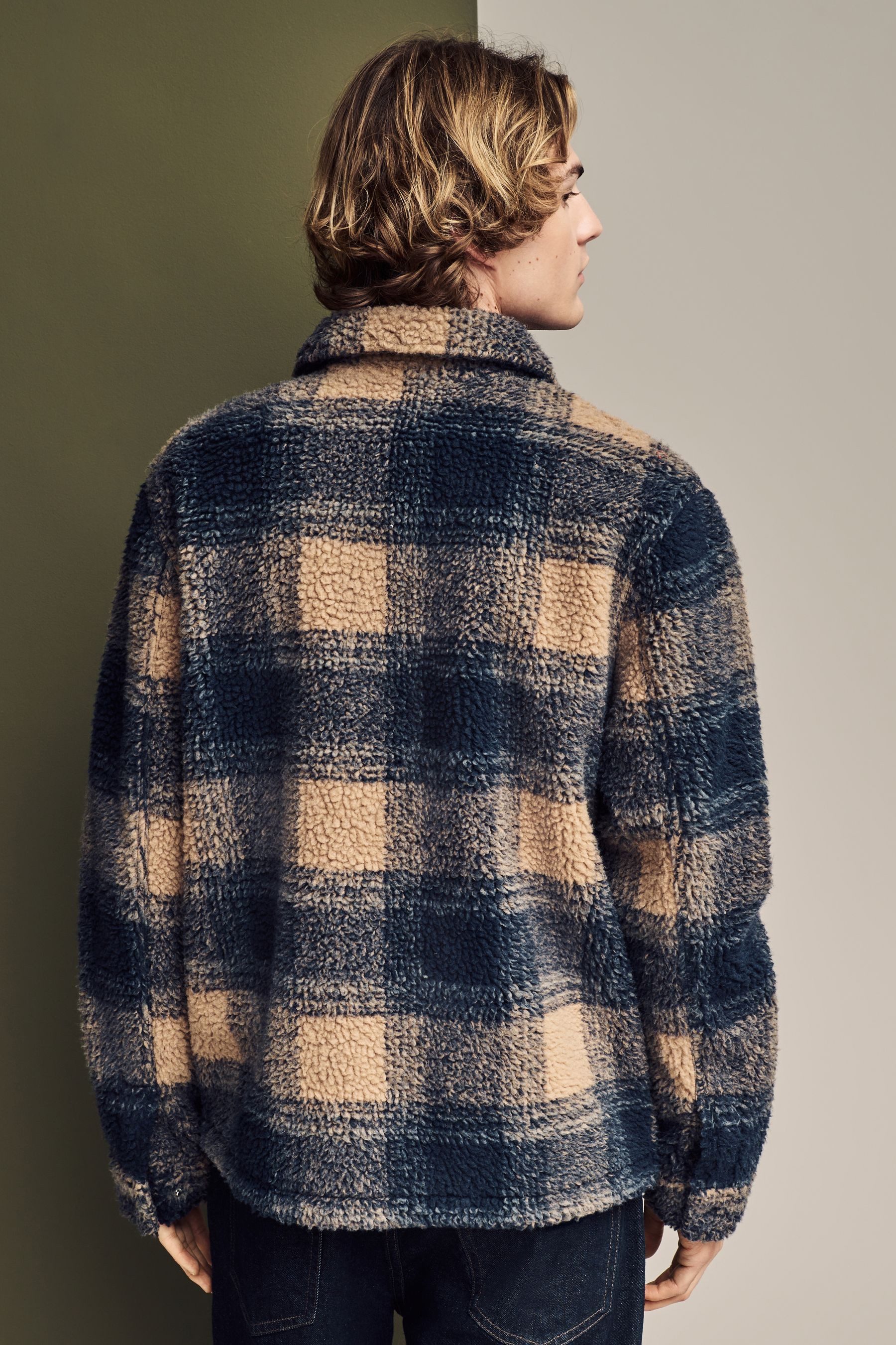 Next Fleecejacke Fleece-Hemdjacke mit Print (1-St) günstig online kaufen