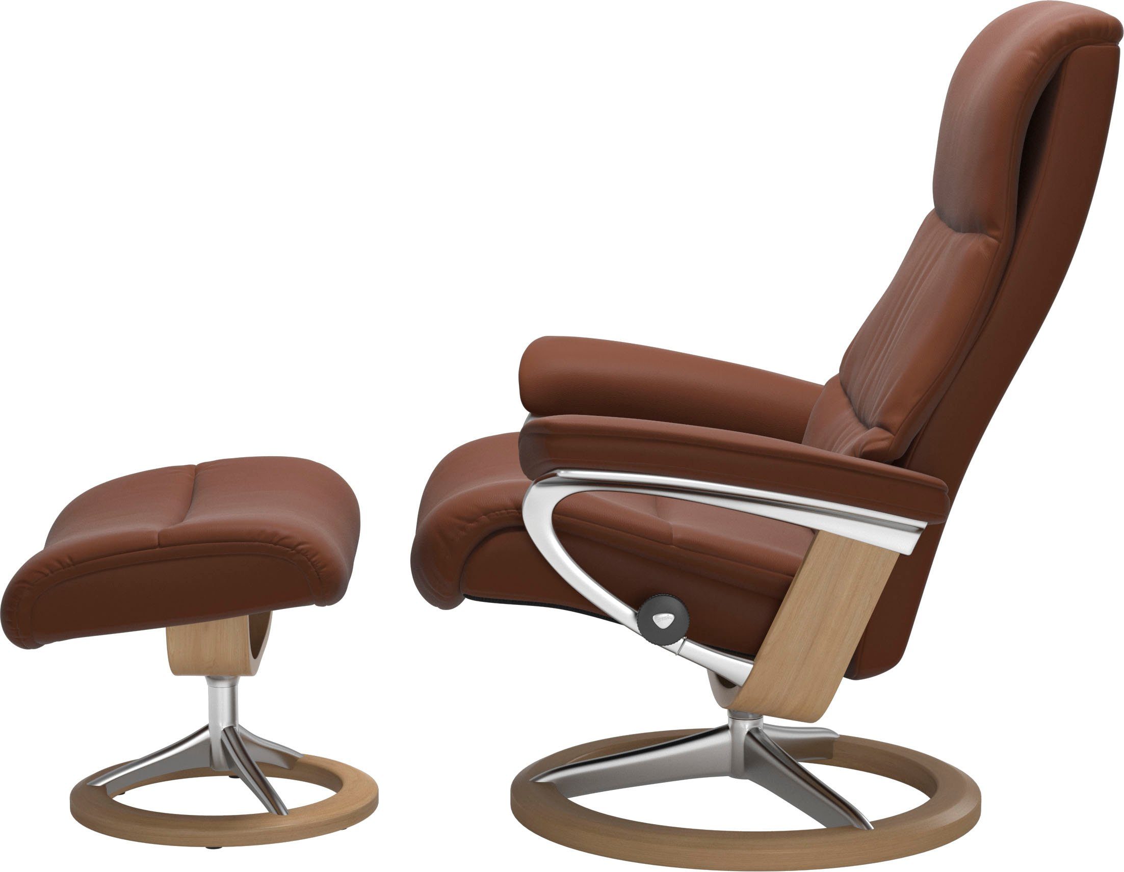 Signature Eiche Stressless® View, L,Gestell mit Relaxsessel Base, Größe