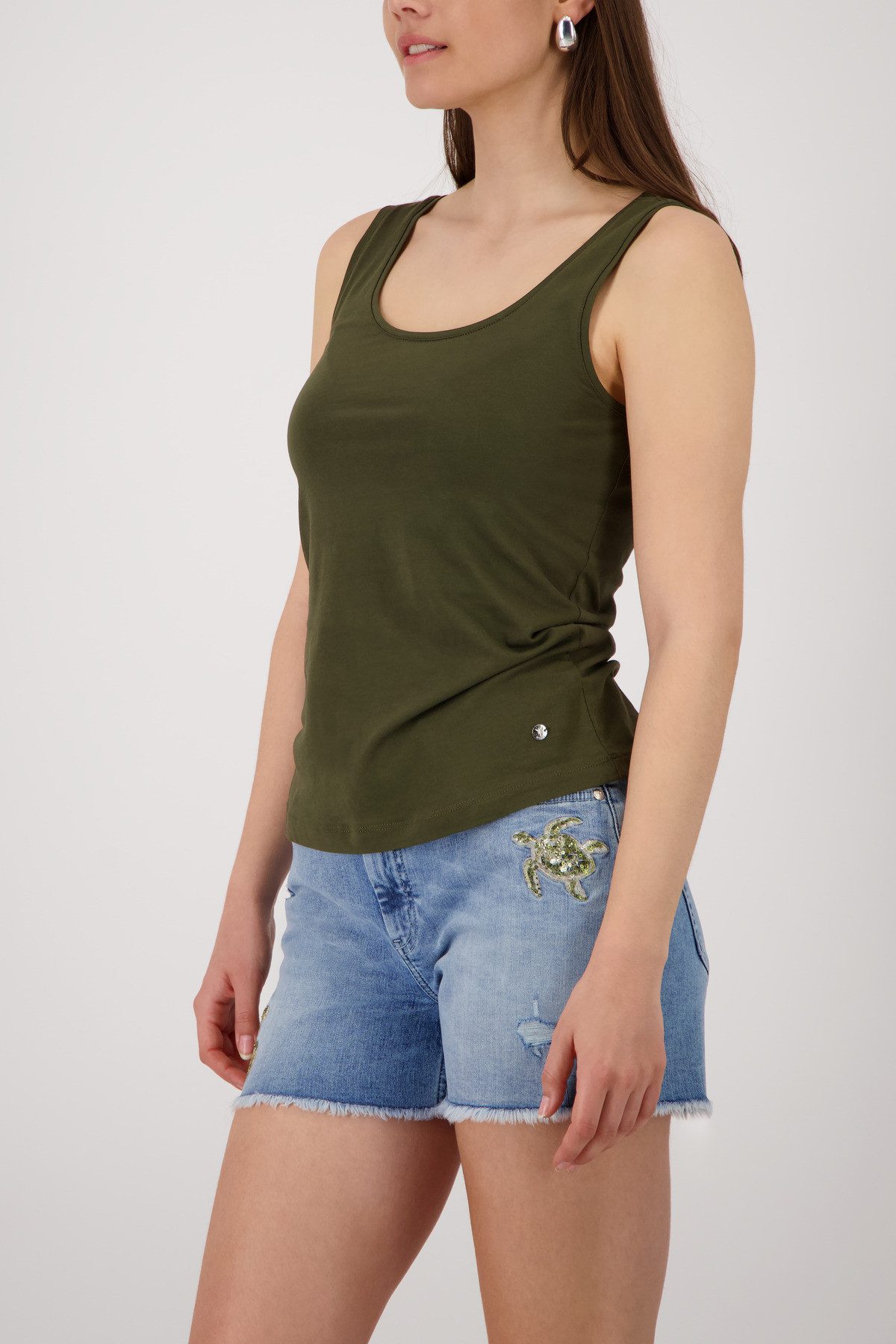 Monari Tanktop Top Basic Top Regular fit mit Rundhalsausschnitt