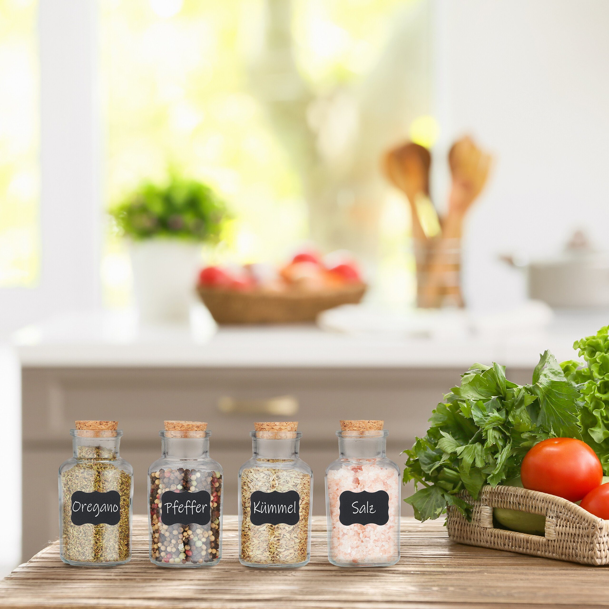 relaxdays Gewürzbehälter 14er Set Gewürzgläser mit günstig online kaufen