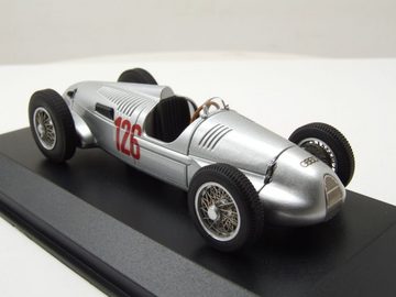 Minichamps Modellauto Auto Union Typ C/D #126 Bergrennwagen Gloßglockner 1939 silber Hans, Maßstab 1:43