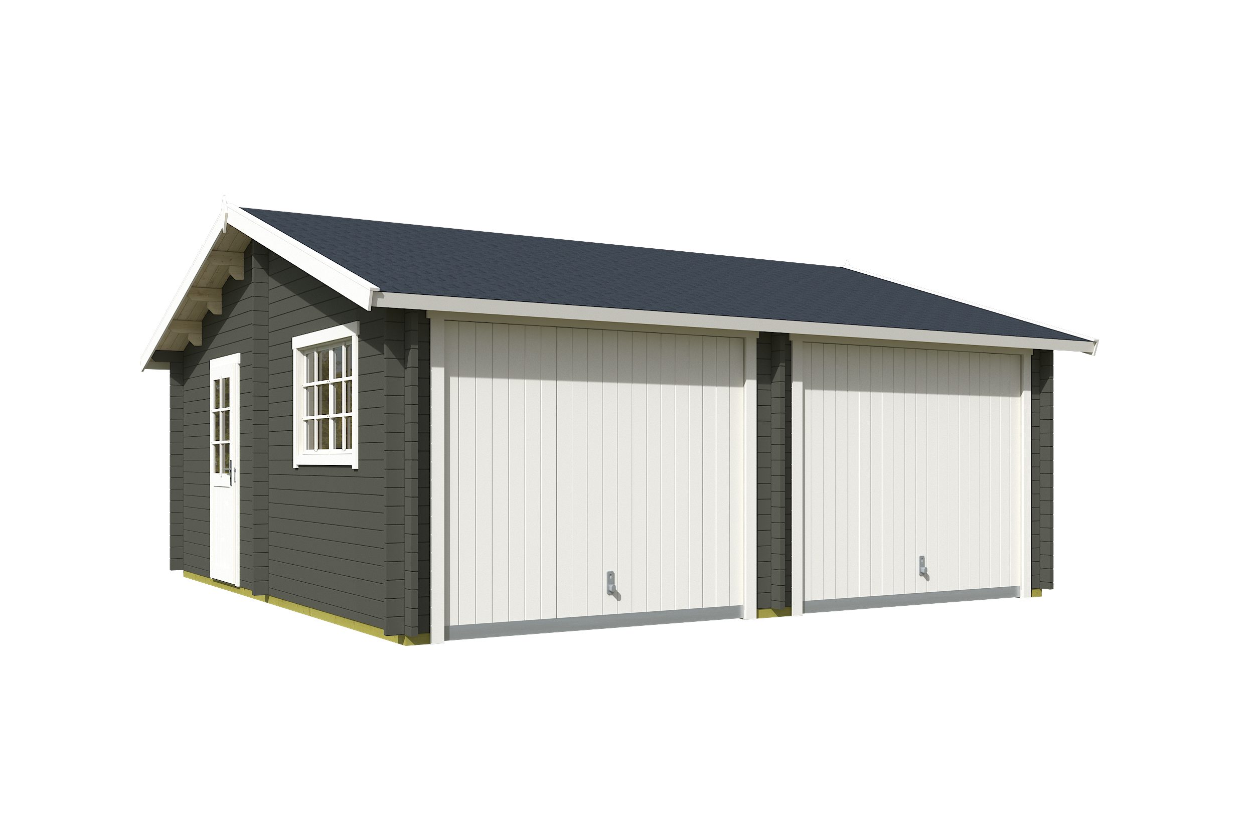 Thumbnail - Nordic Holz Garage FALKLAND, BxT: 635x628 cm, 207 cm Einfahrtshöhe, mit Schwingtor