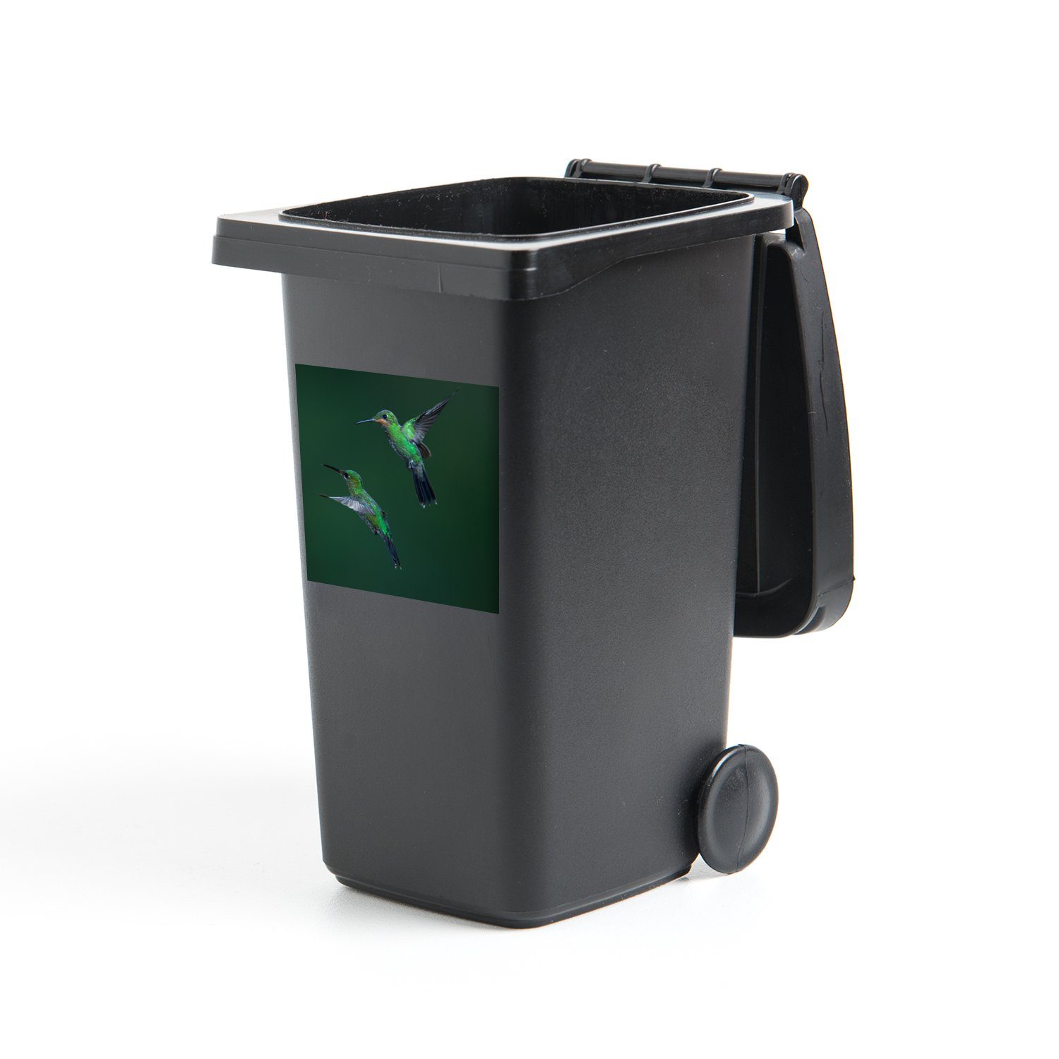 MuchoWow Wandsticker Vögel - Kolibri - Grün (1 St), Mülleimer-aufkleber, Mülltonne, Sticker, Container, Abfalbehälter