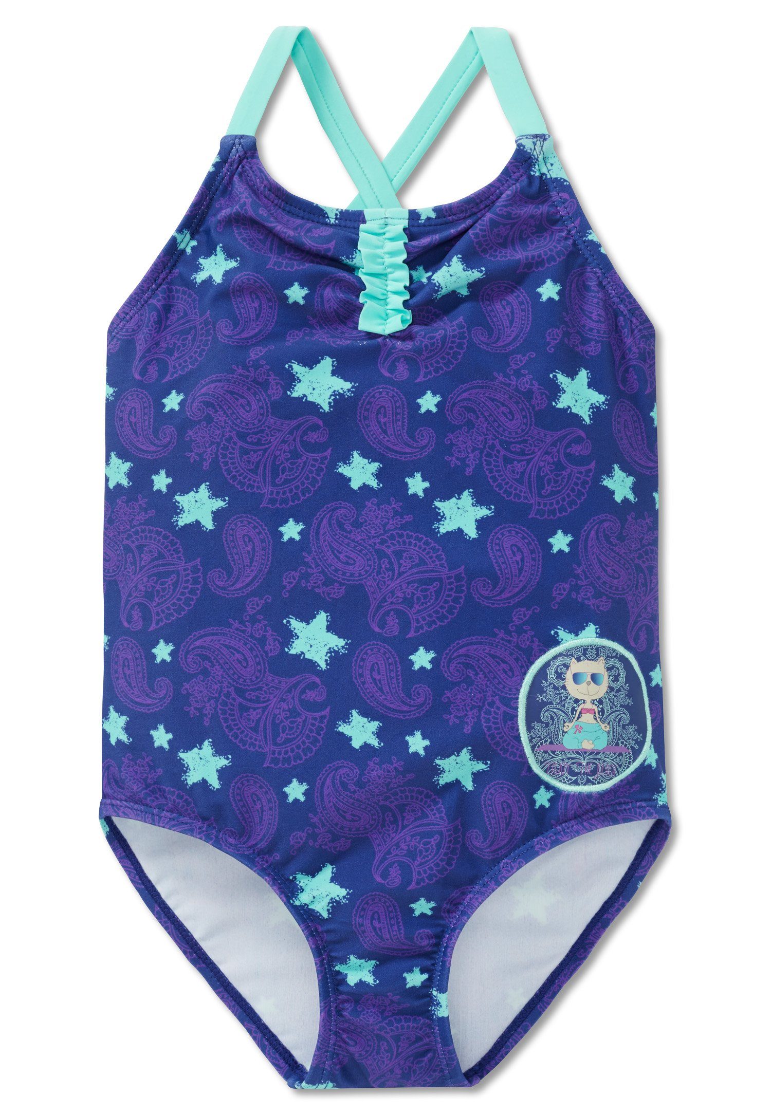 Schiesser Badeanzug Aqua (1-teilig, 1-St., Set) Mädchen Badeanzug, Badeanzug/Einteiler, Lichtschutzfaktor 40+