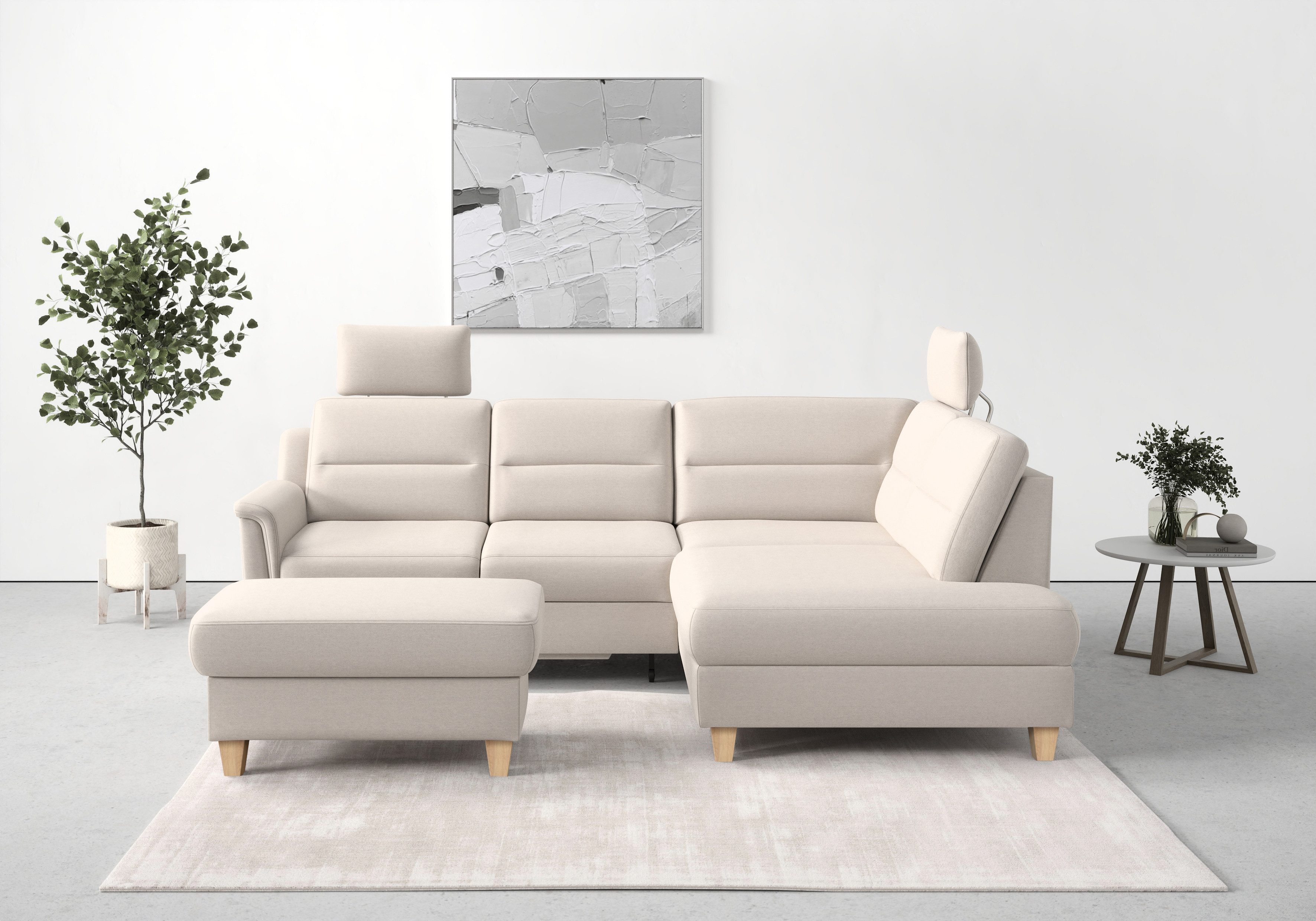 sit&more Ecksofa Farö L-Form, inklusive Federkern, wahlweise mit Bettfunktion und Bettkasten