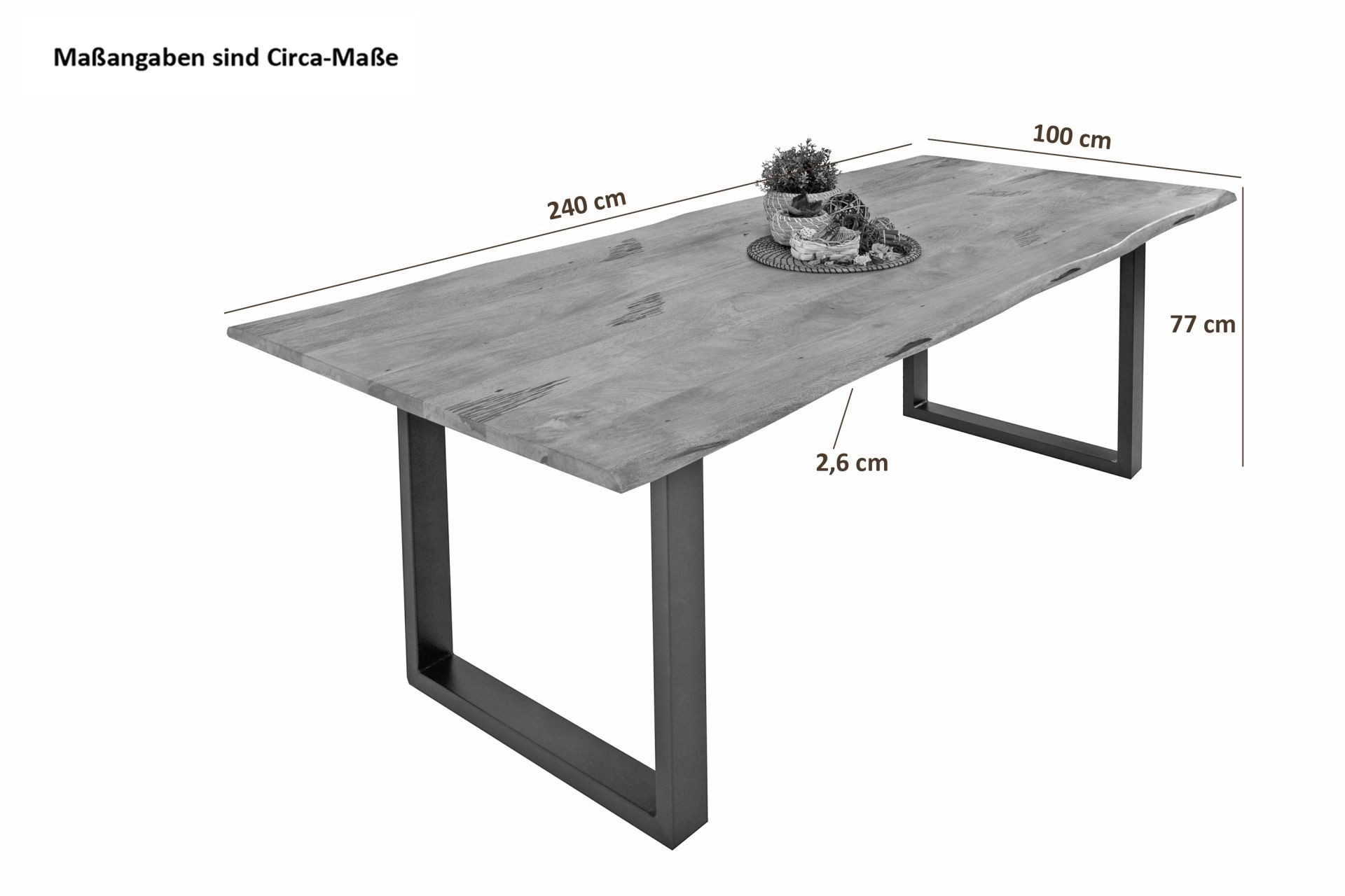 SAM® Baumkantentisch Panther, Mangoholz, Baumkante, verschiedene günstig online kaufen