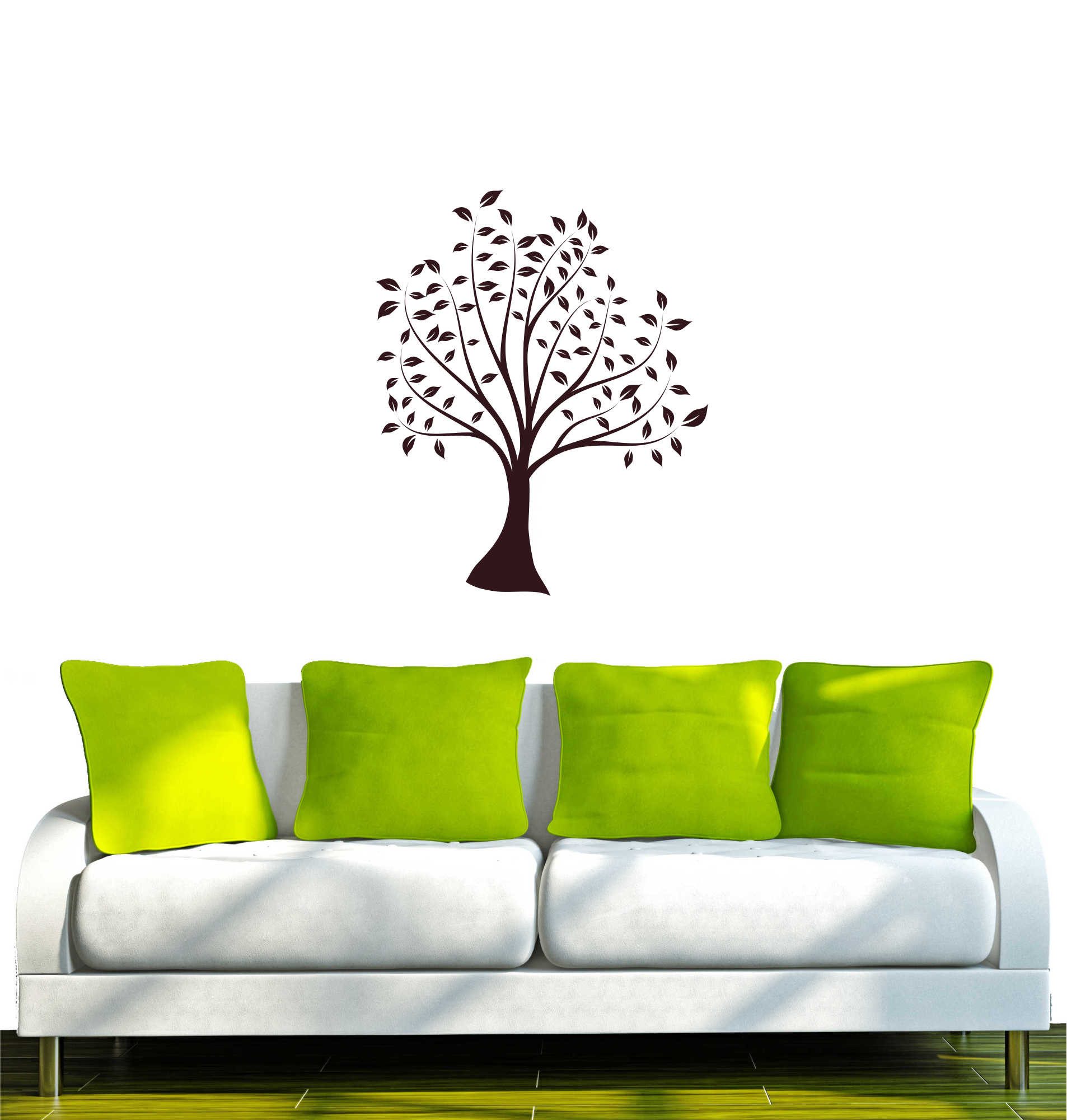 INDIGOS UG Wandtattoo Wandtattoo - Wandaufkleber - w202 Baum Blume Natur Wandaufkleber