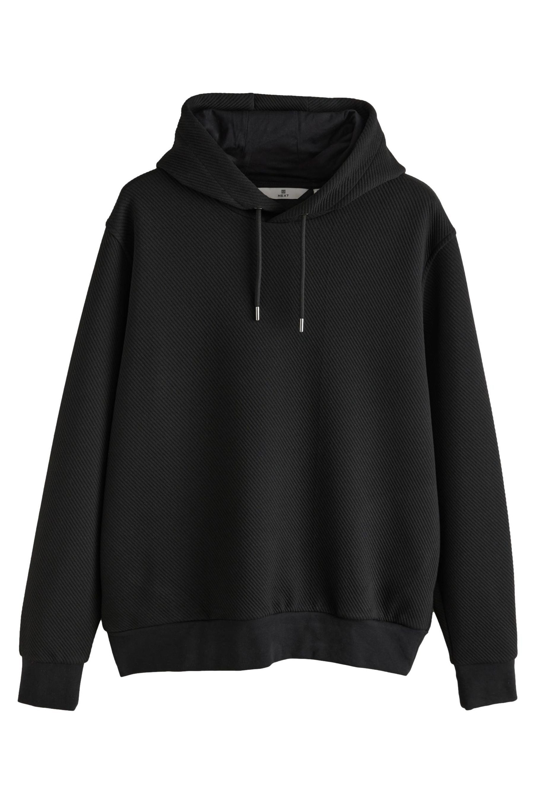 Kapuzenpullover Hoodie mit diagonaler Struktur