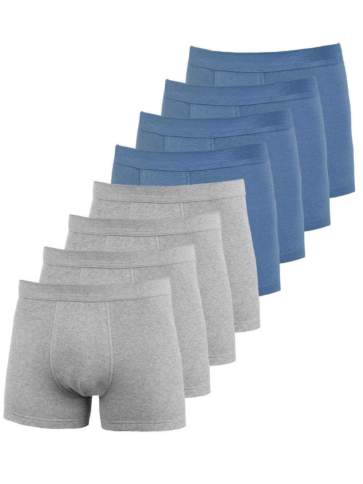 KUMPF Retro Pants 8er Sparpack Herren Pants Bio Cotton (Spar-Set, 8-St) - steingrau-melange atlantis