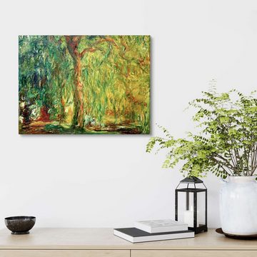 Posterlounge Leinwandbild Claude Monet, Trauerweide, Wohnzimmer Malerei