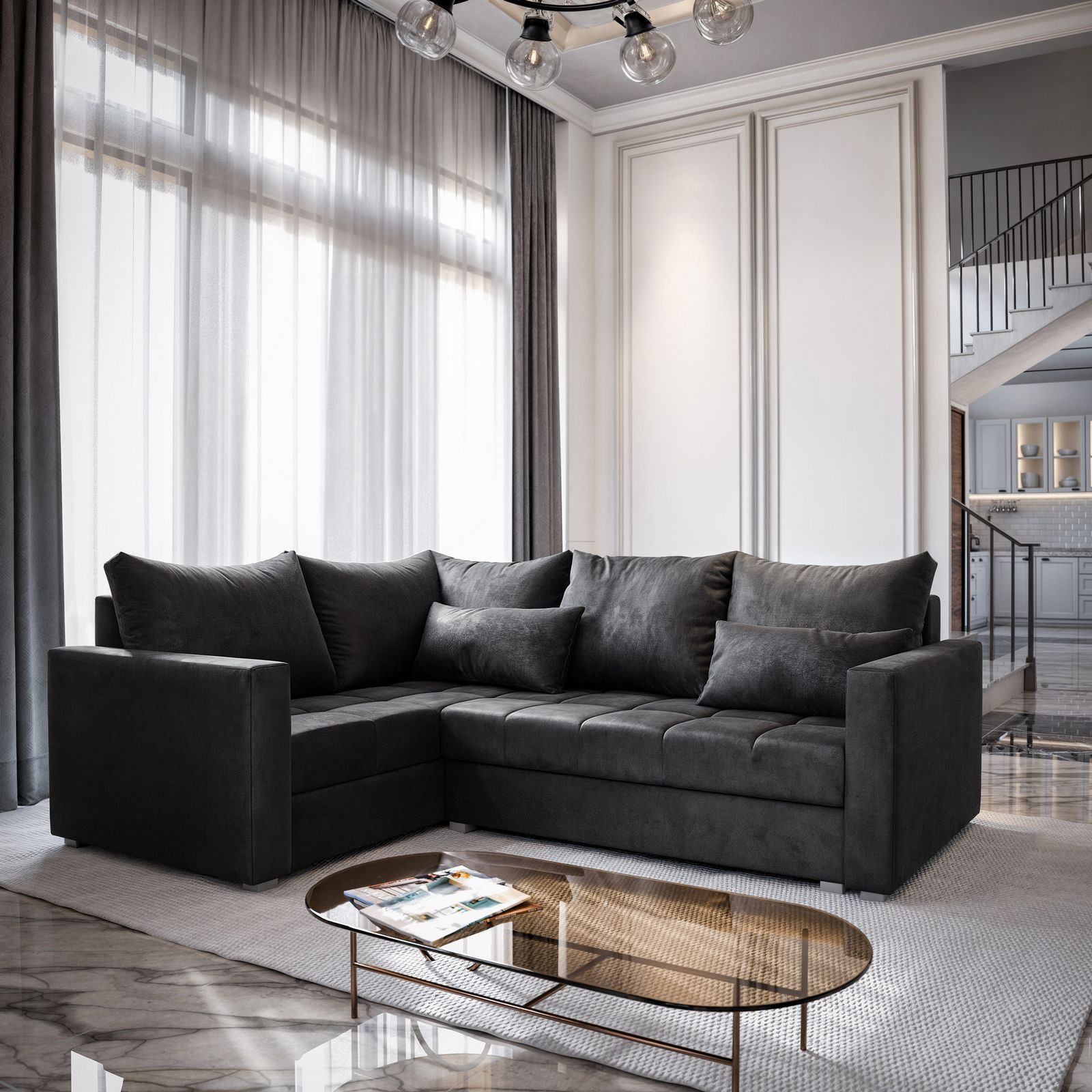Masseno Ecksofa LIRENO mit Schlaffunktion L-Form, günstig online kaufen