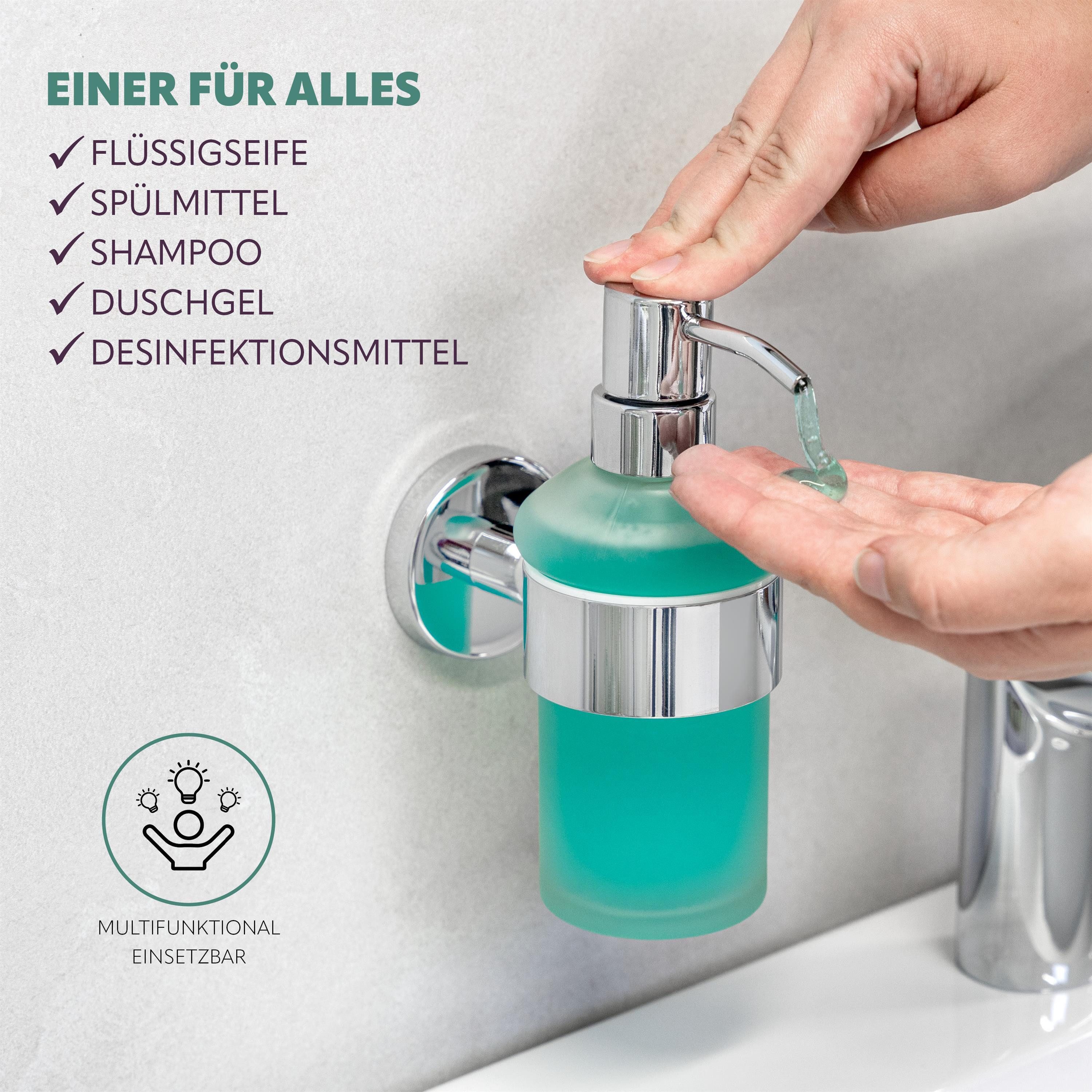 bremermann Seifenspender Bad-Serie LUCENTE - aus Edelstahl verchromt, (1-tlg)