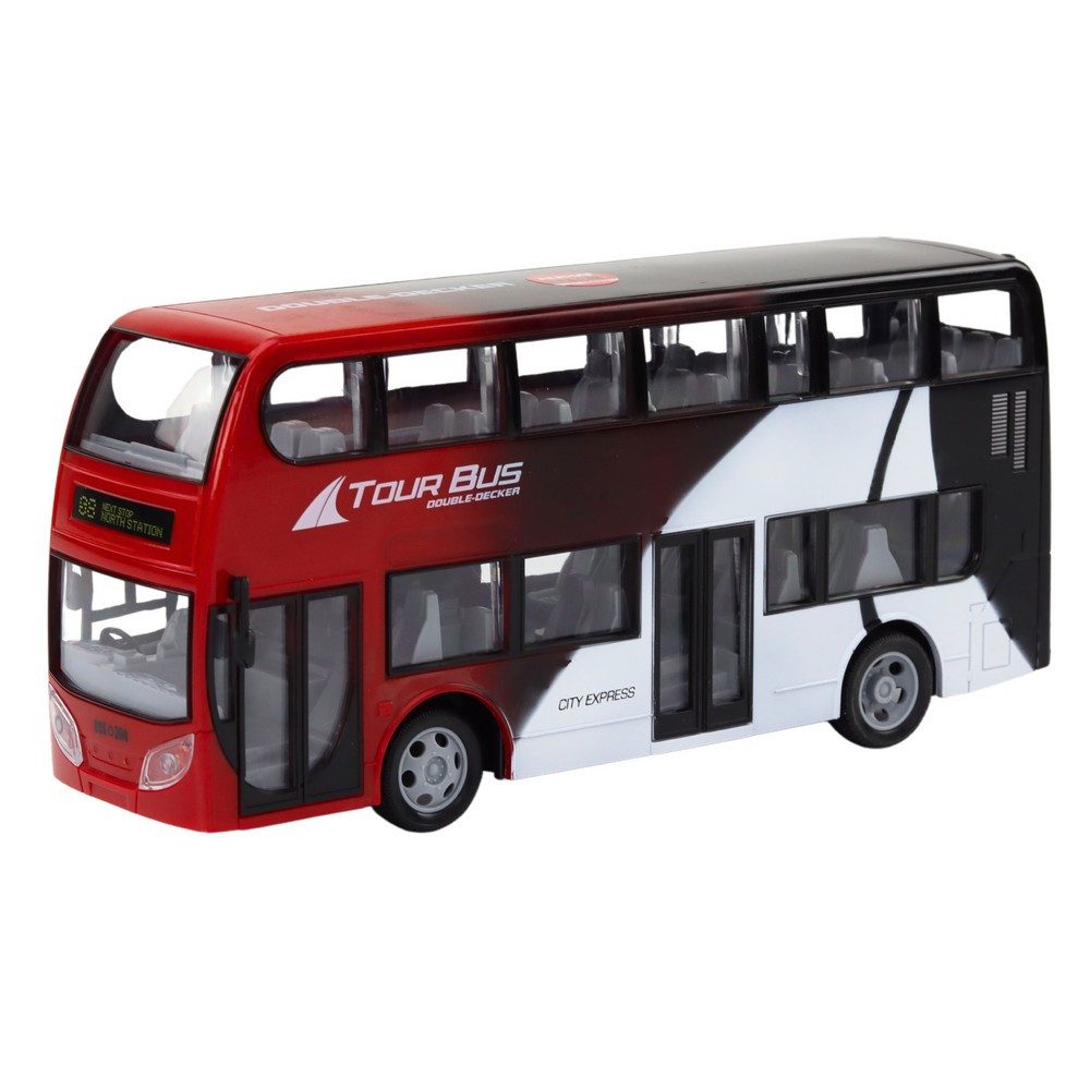 LEAN TOYS RC-Bus Doppeldeckerbus Stadtbus Funkfahrzeug (Spar-Set, 1-tlg., 29 x 13,5 x 7,5 cm wendig), Lichteffekte, Gummireifen, Akku inkl. Ladegerät