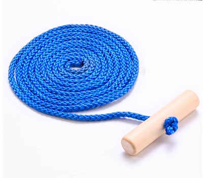 Sportyfits® 4x Schlittenseil blau Seil Zugseil 1,50 m 150 cm Schlaufe Schlitten Schlittenseil (4er Set, 4-tlg., 4x Schlittenseil), 150 cm Länge