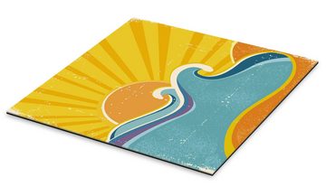 Posterlounge XXL-Wandbild Kidz Collection, Meereswellen an einem heißen Sommertag, Kinderzimmer Maritim Illustration