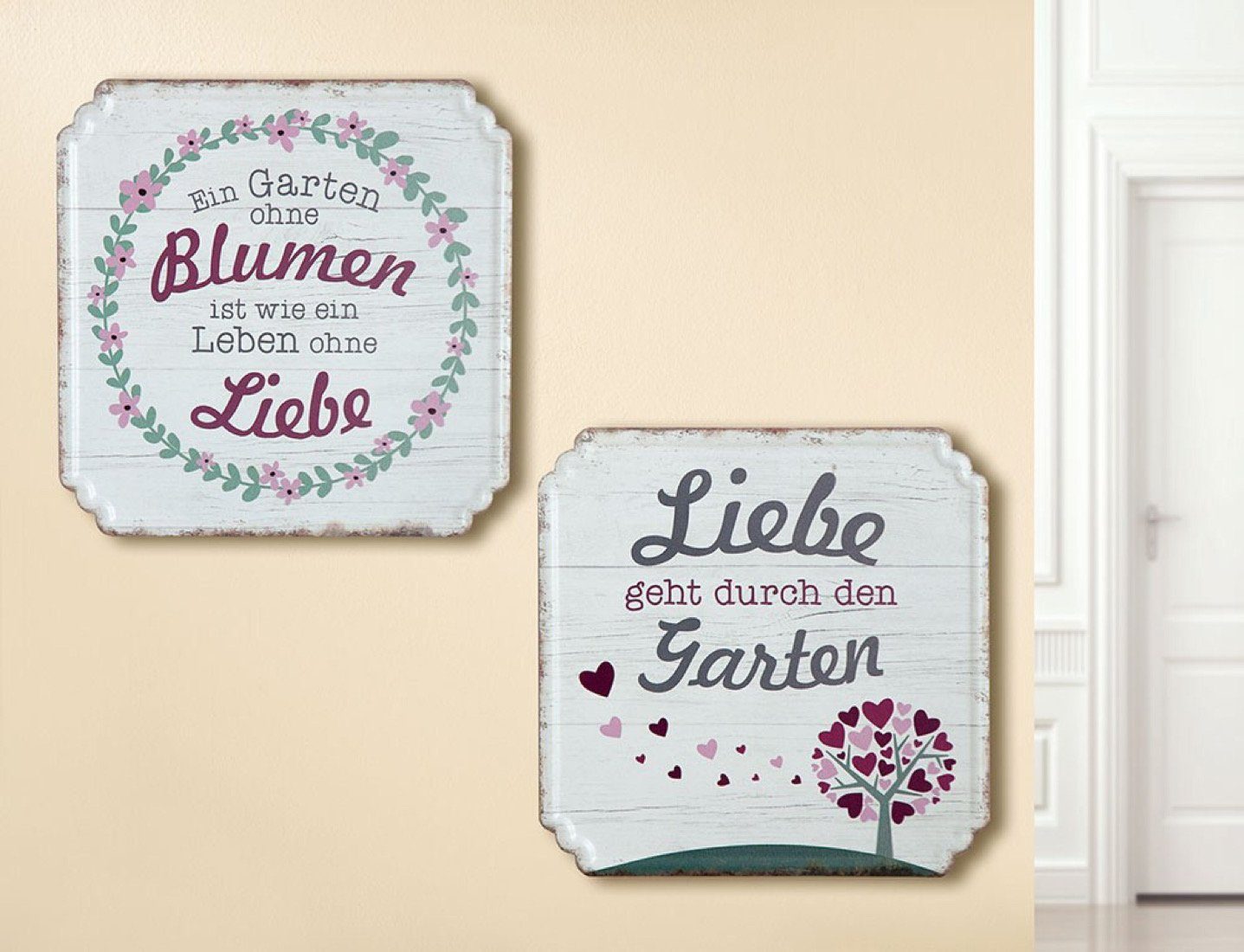 GILDE Wandbild, Garten, Vintage Retro Blechschild günstig online kaufen